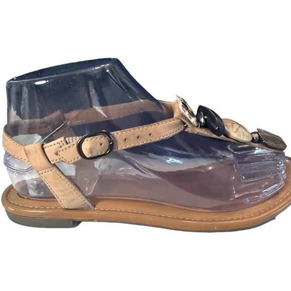 Clarks Indira Pompano Sandals Tan Color with Neutral Stones‎ Women's Size 7.5 - Picture 8 of 11